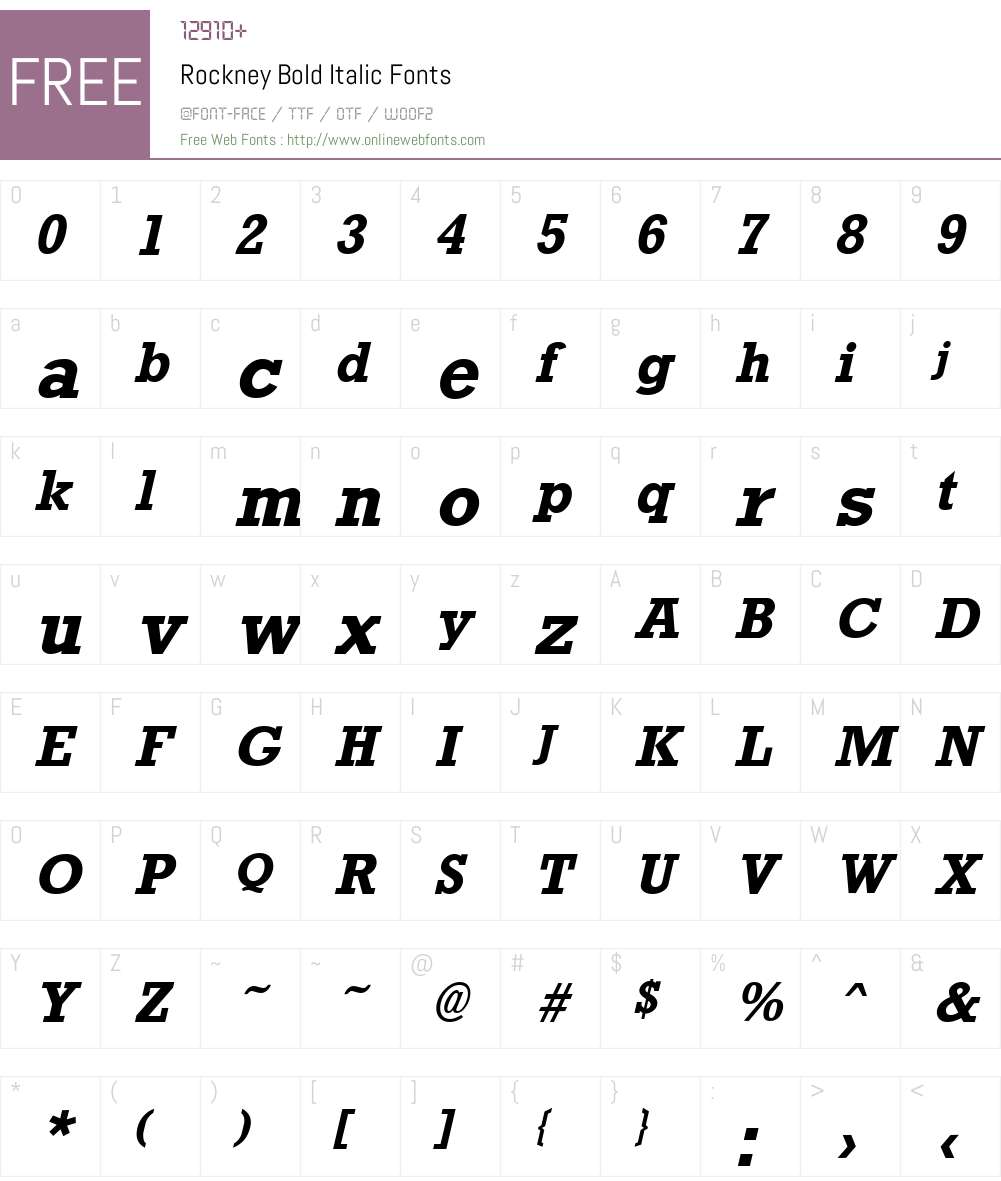 Rockney Font Screenshots