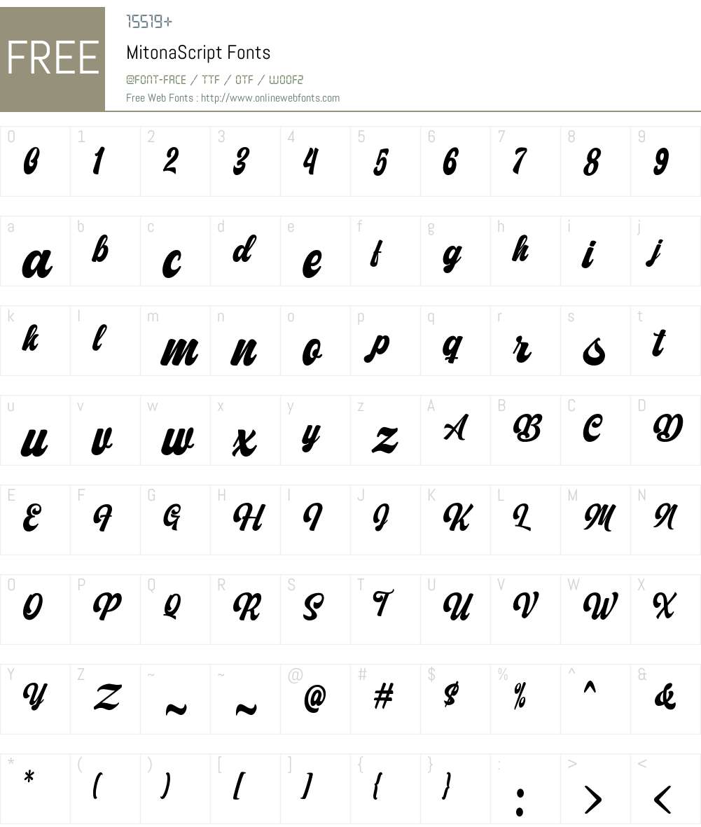 Mitona Script 1.000 Fonts Free Download - OnlineWebFonts.COM
