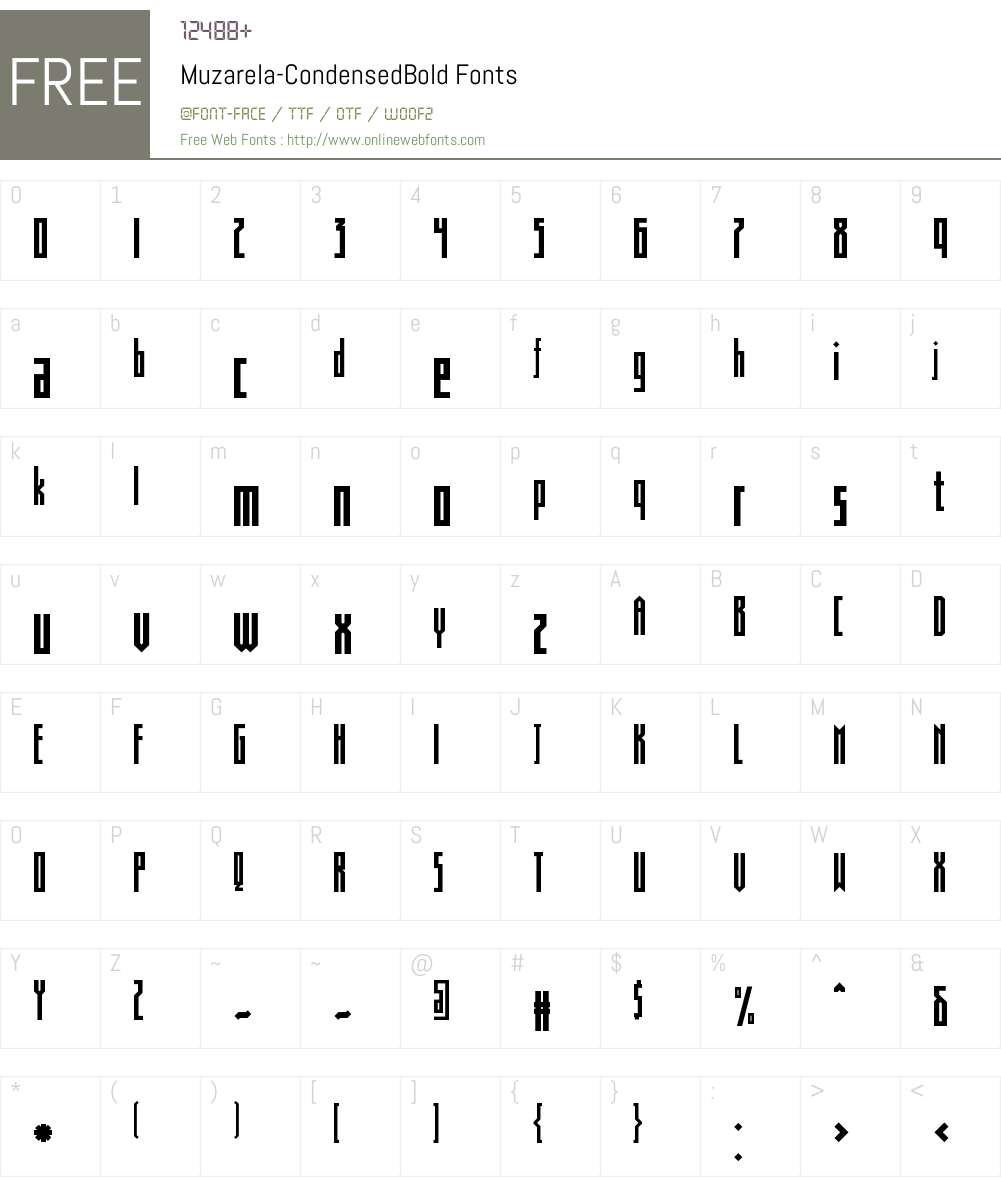Muzarela 38 Font Screenshots