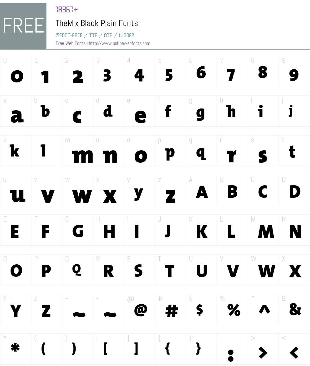 The Mix Black- Font Screenshots
