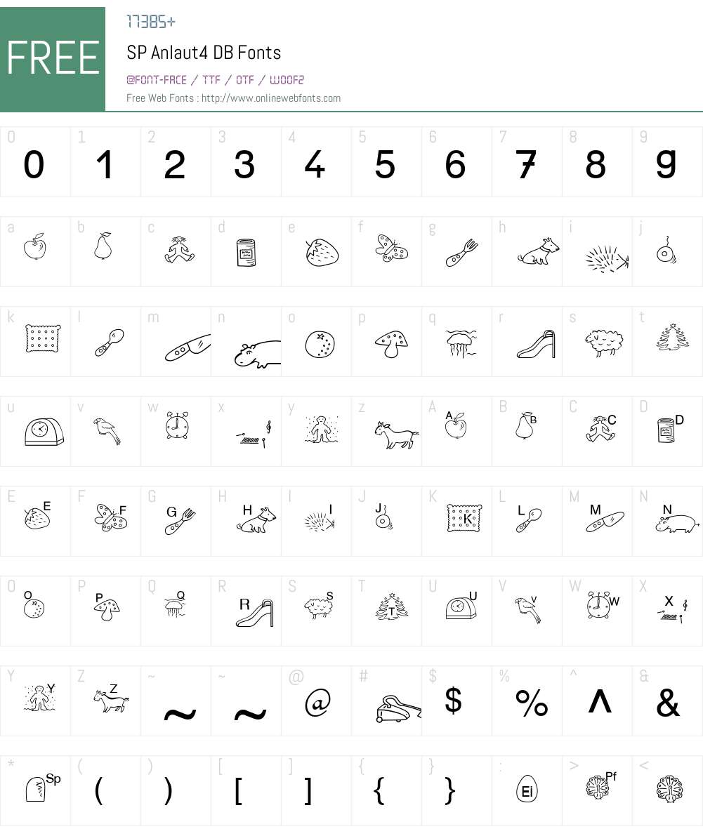 SP Anlaut4 DB Font Screenshots