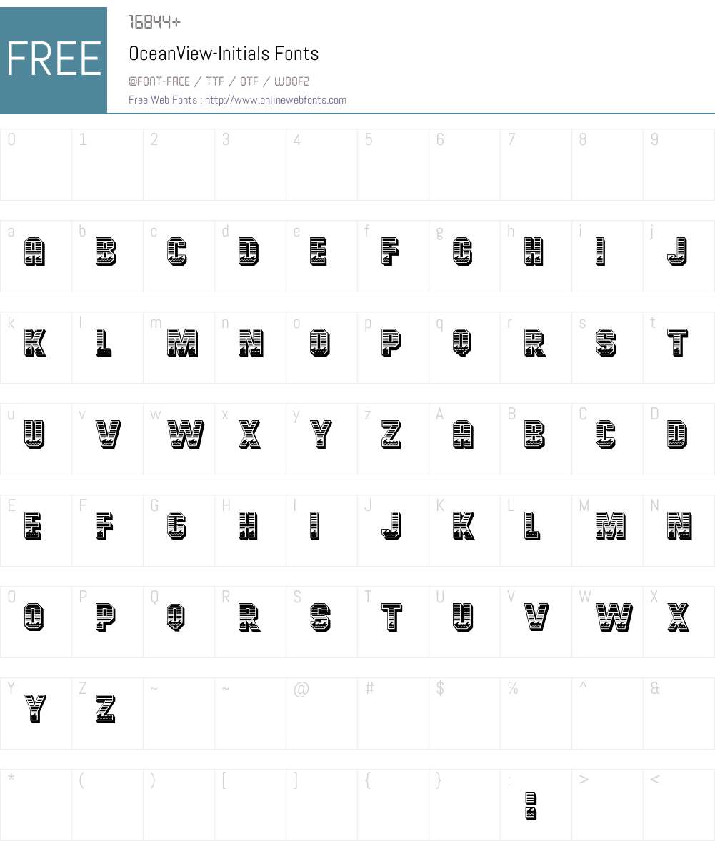 OceanView Font Screenshots