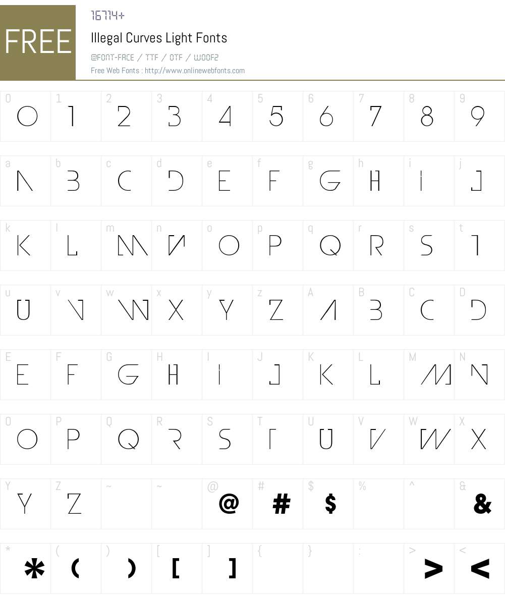 Illegal Curves Font Screenshots