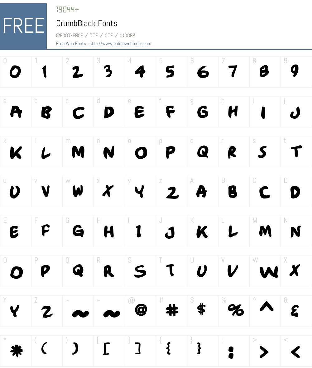 CrumbBlack Font Screenshots