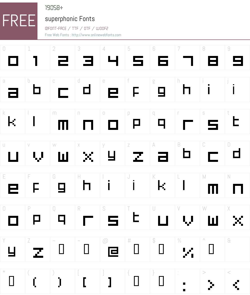 superphonic Font Screenshots
