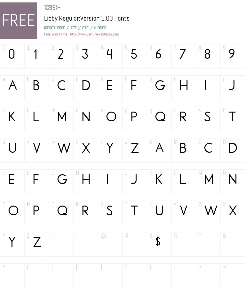 Libby Font Screenshots