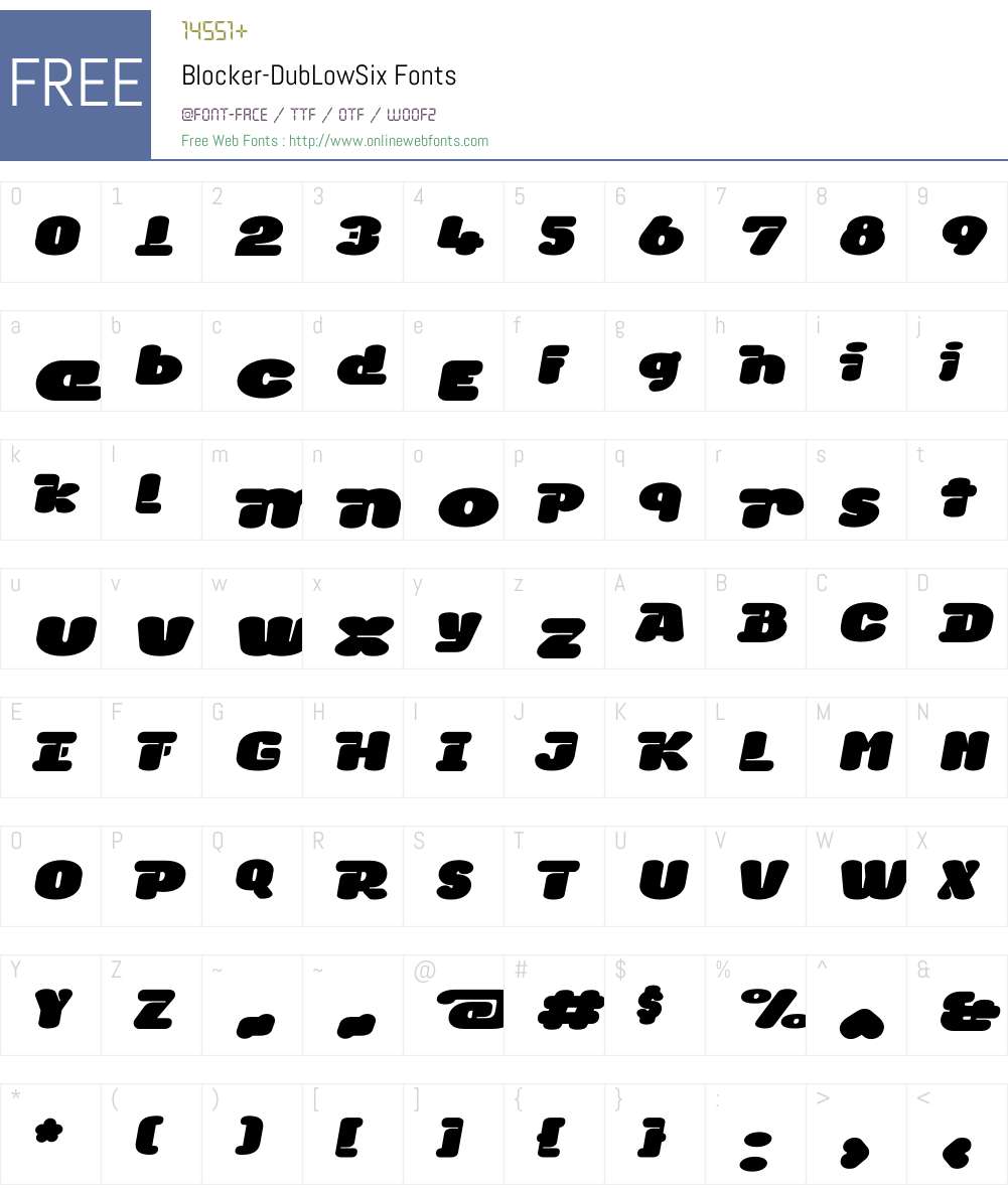 Blocker Font Screenshots