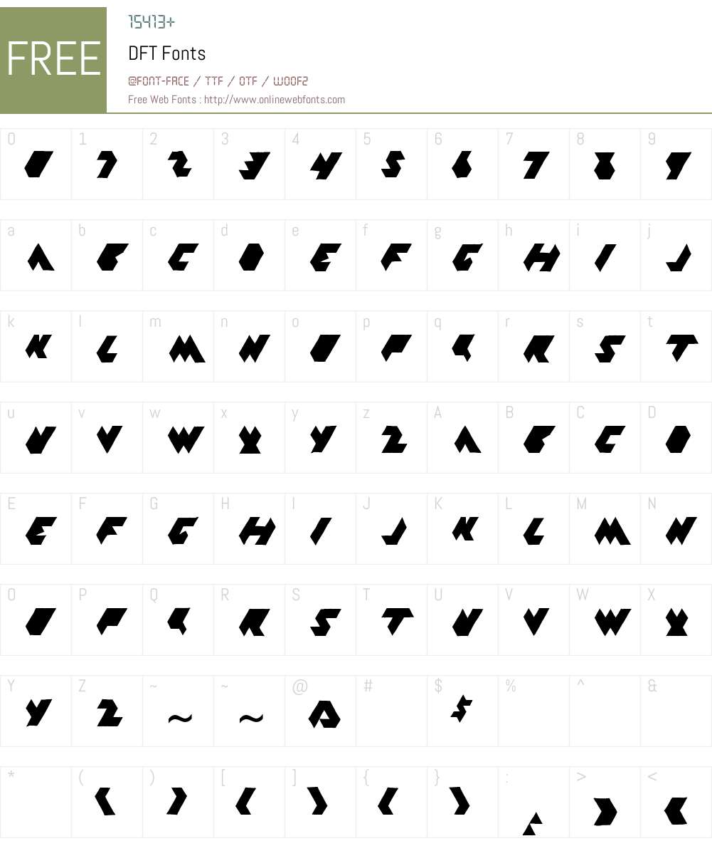 DFT Font Screenshots