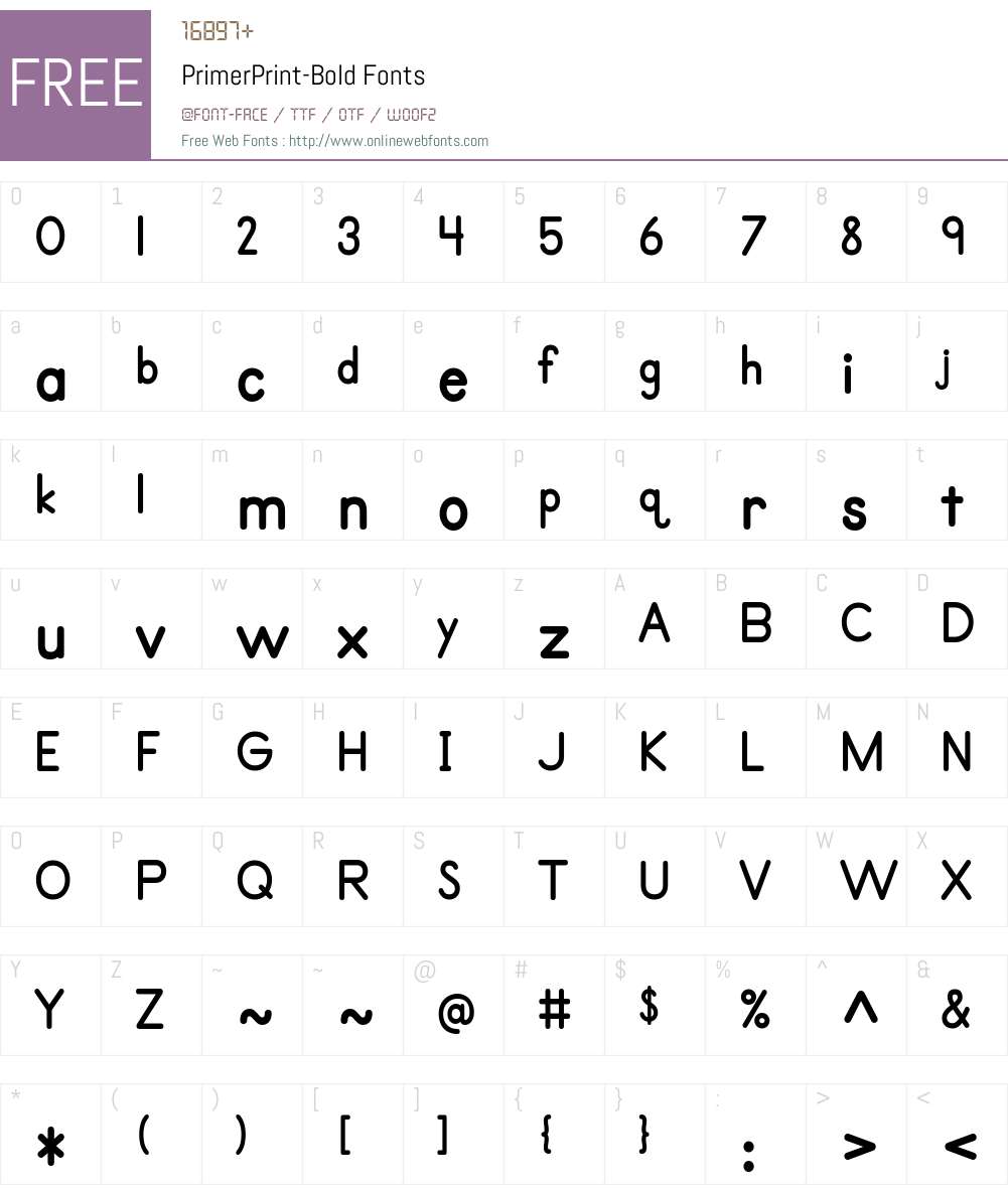 Primer Font Screenshots