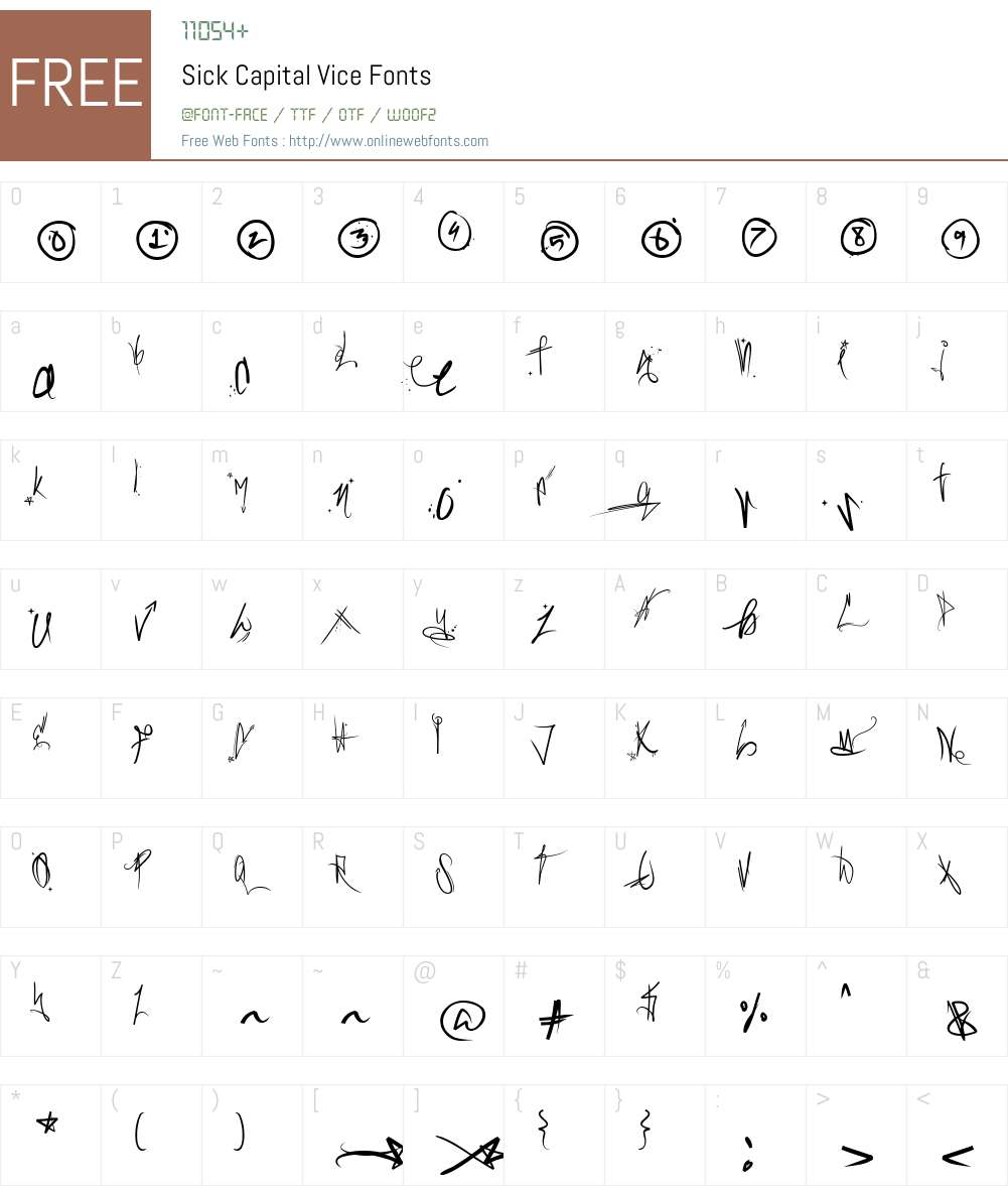 Sick Capital Vice Font Screenshots