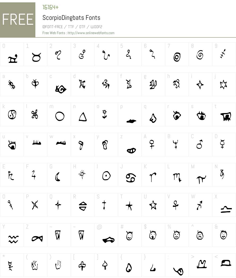Scorpio Font Screenshots