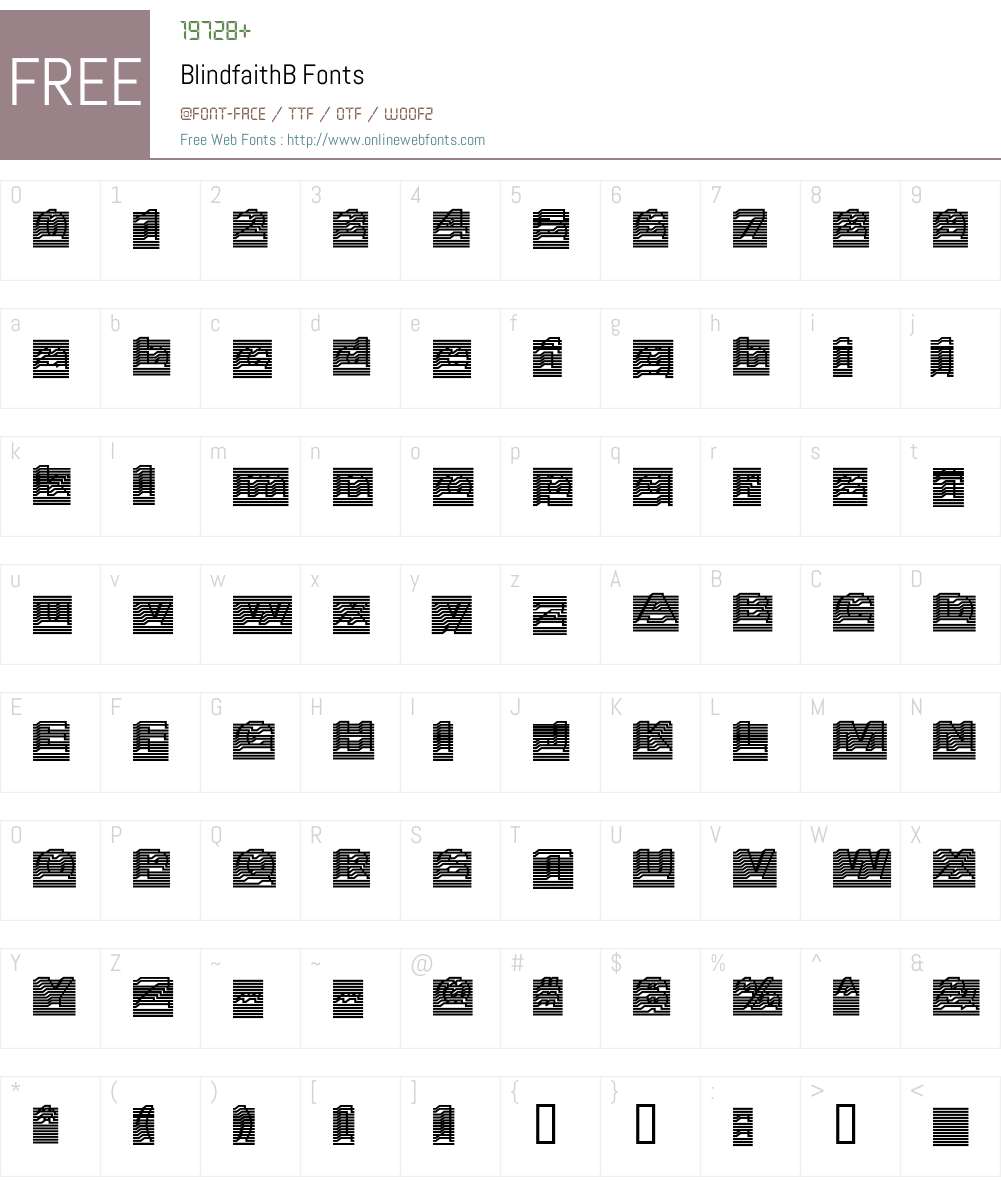 BlindfaithB Font Screenshots