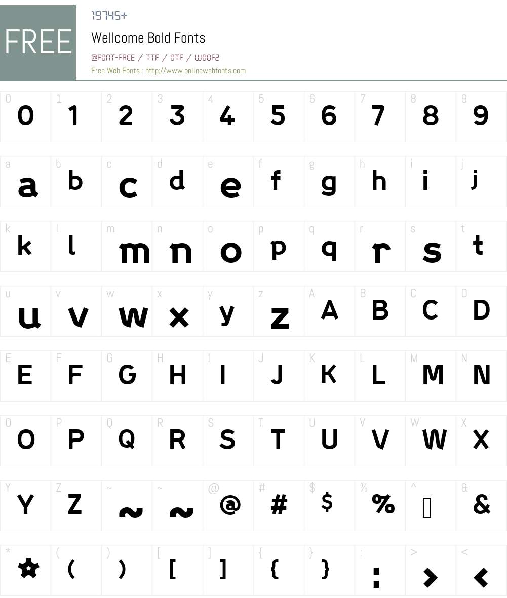Wellcome Font Screenshots