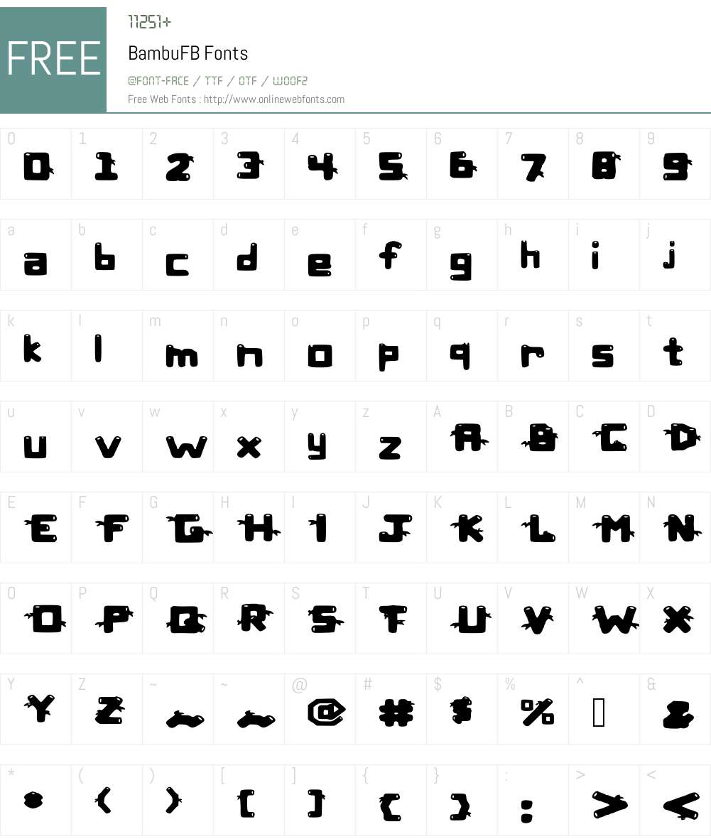 BambuFB Font Screenshots