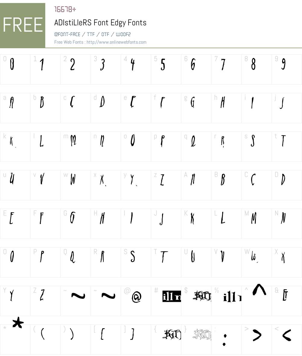 ADIstiLleRS Font Font Screenshots