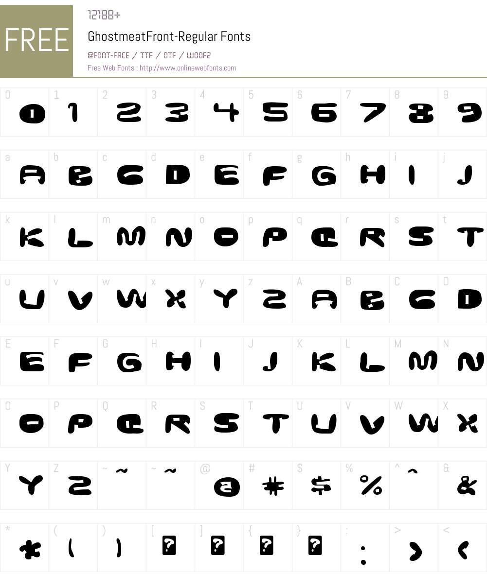Ghostmeat Font Screenshots