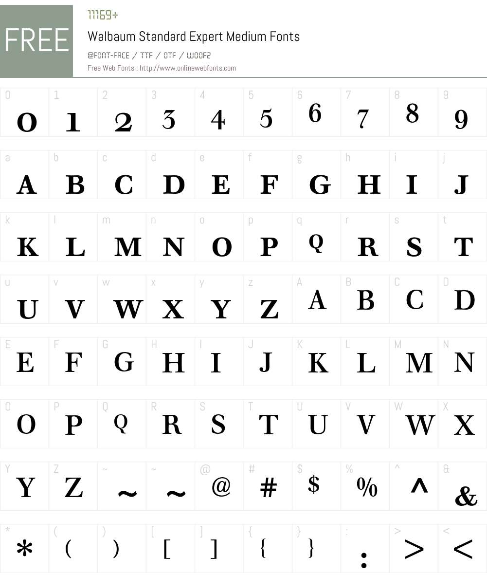 Walbaum Standard Expert BQ Font Screenshots
