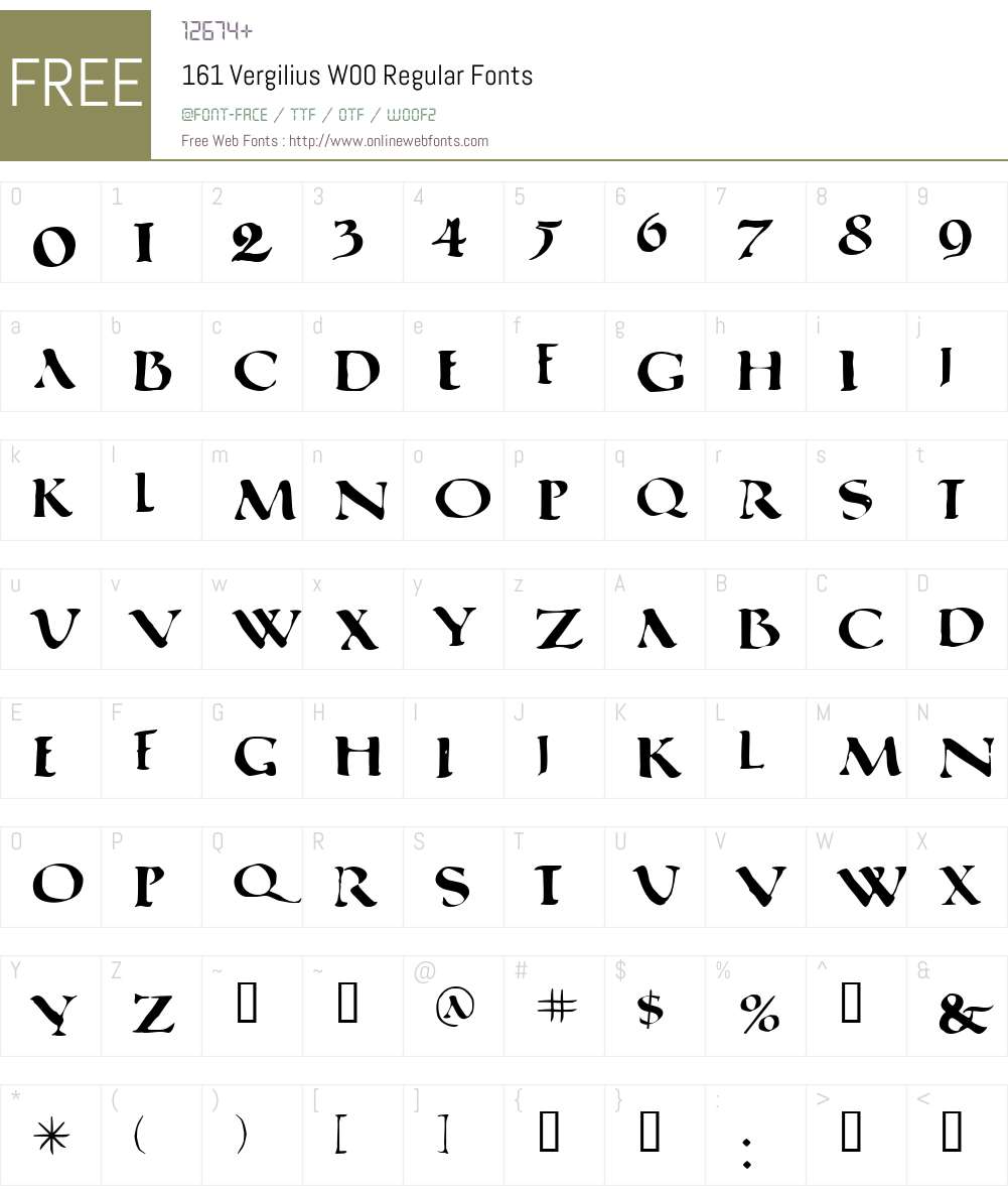 161VergiliusW00-Regular Font Screenshots