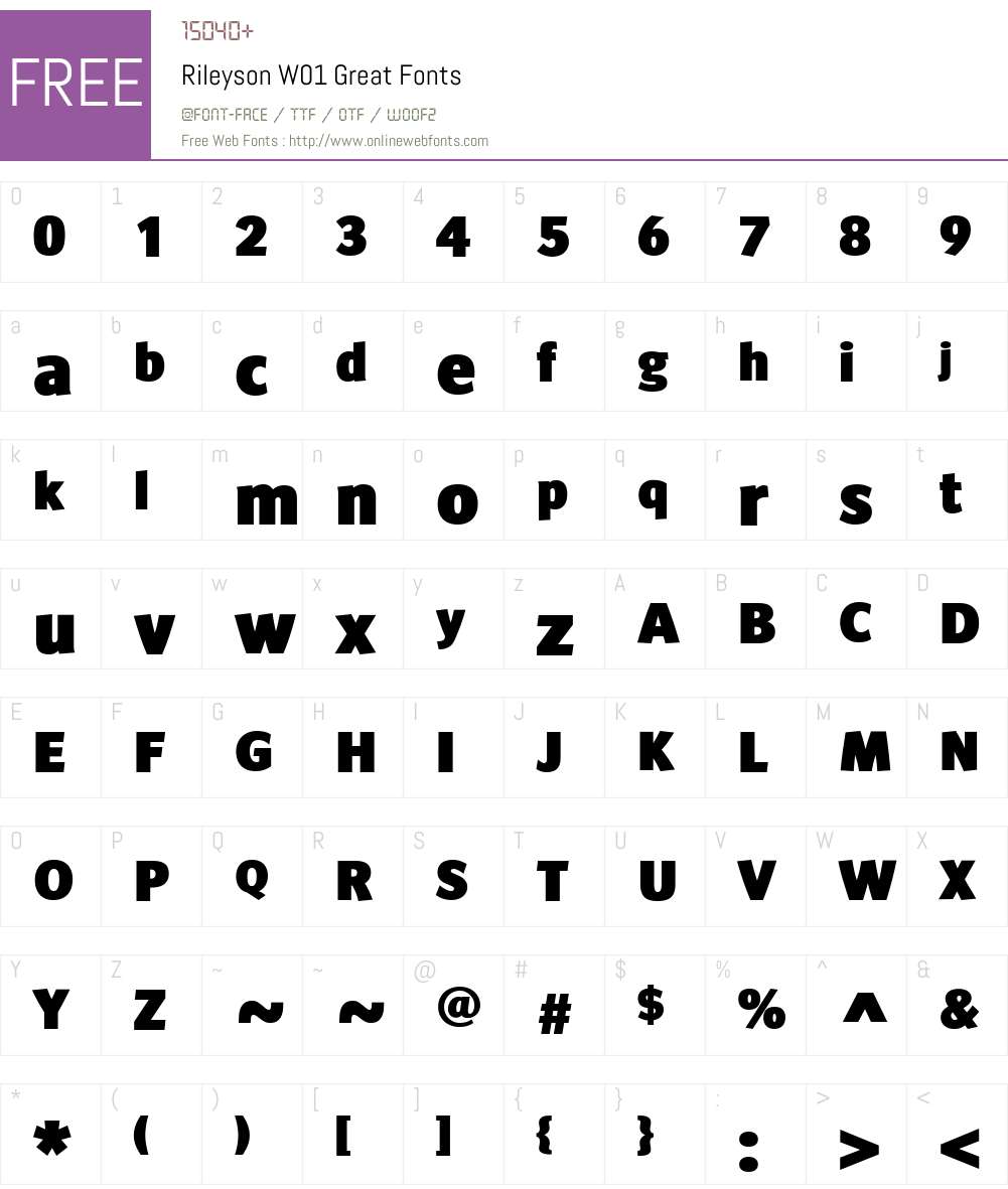 RileysonW01-Great Font Screenshots