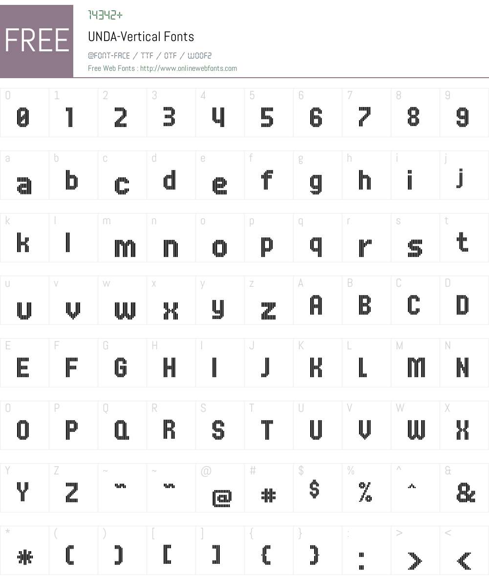 UNDA Font Screenshots