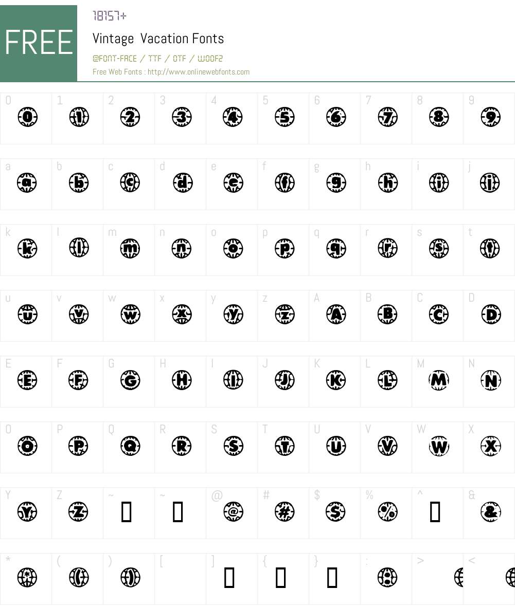Vintage Vacation Font Screenshots