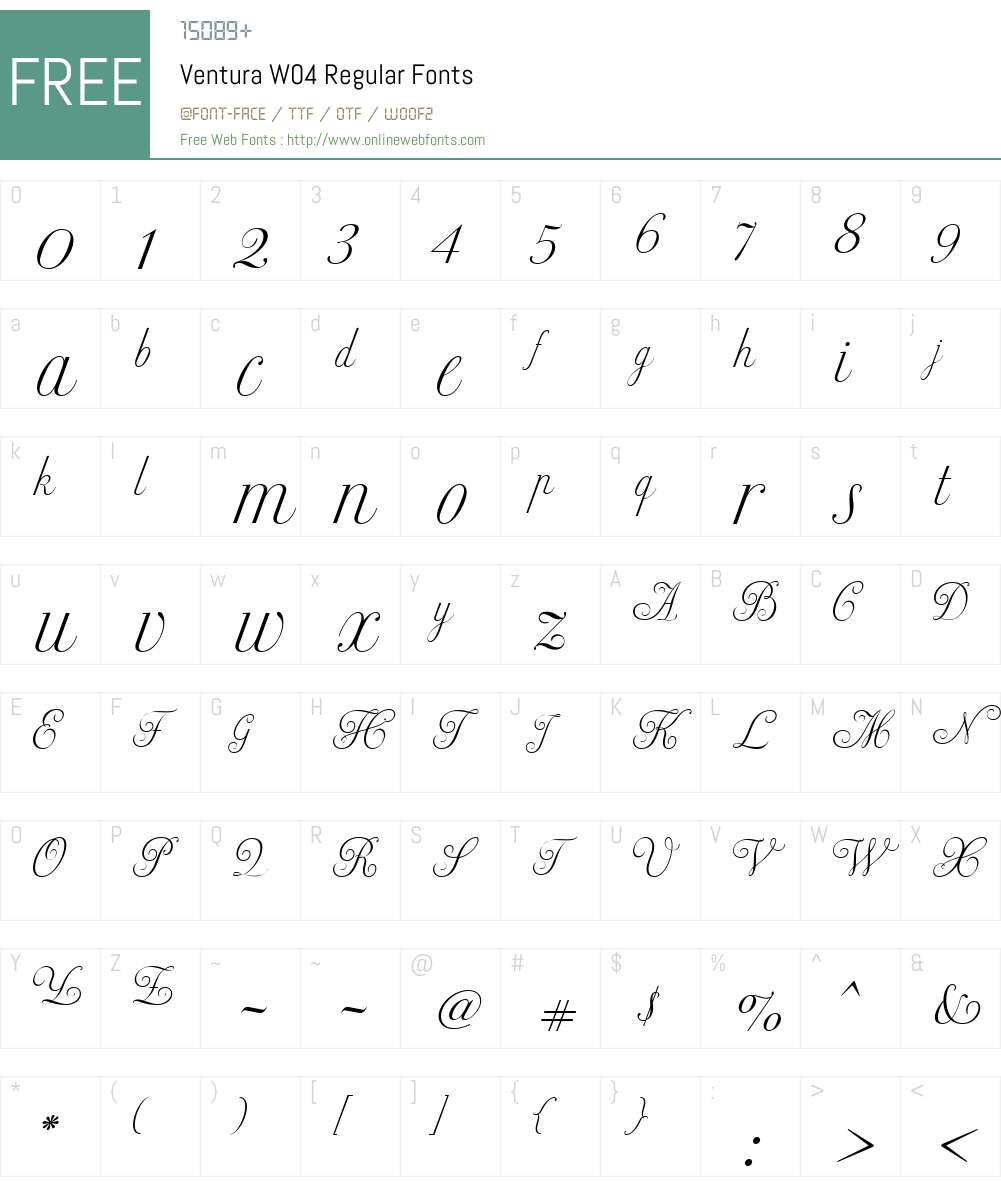 Ventura Font Screenshots