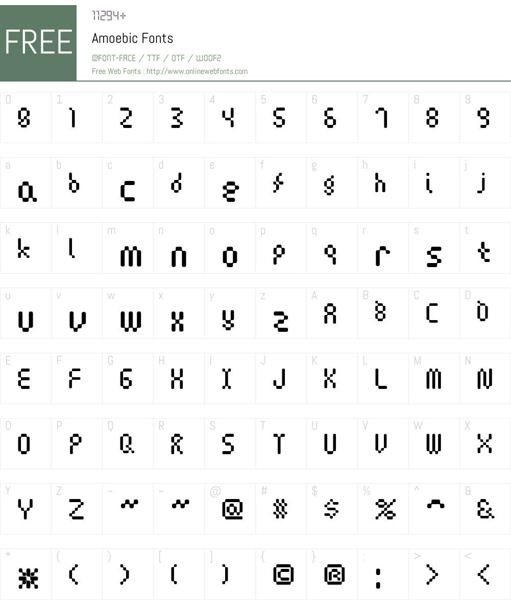 Amoebic Font Screenshots
