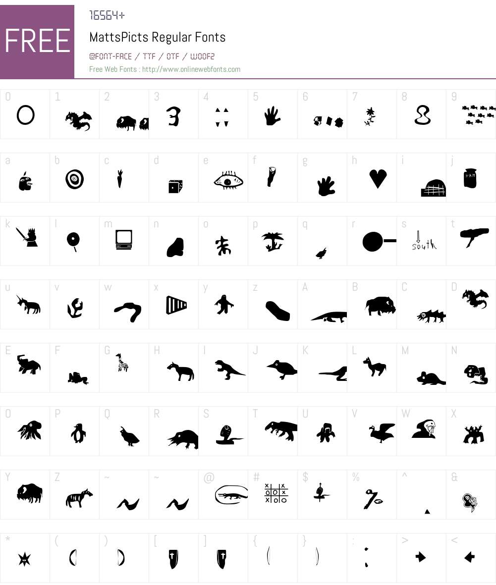 MattsPicts Font Screenshots