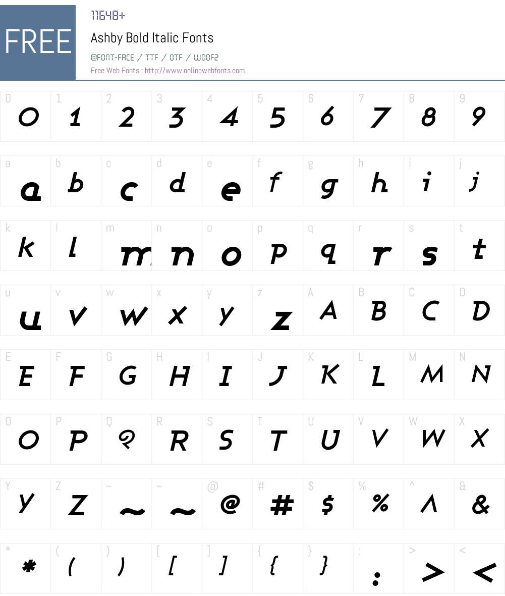 Ashby Font Screenshots