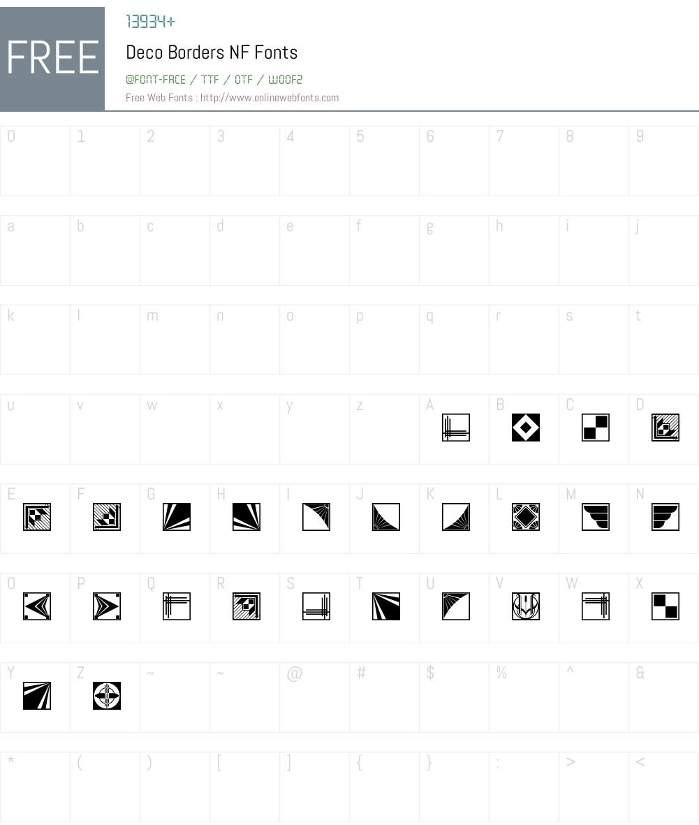 Deco Borders NF Font Screenshots
