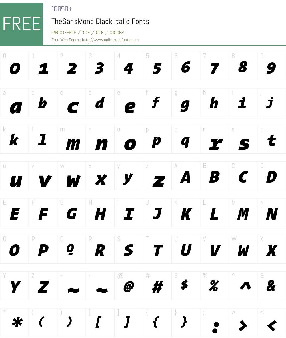 The Sans Mono- Font Screenshots