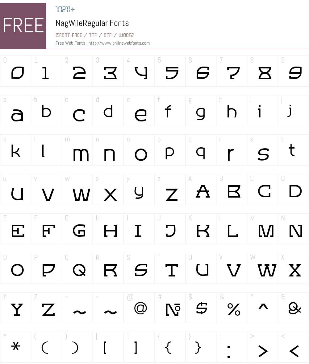 NagWileW00-Reg Font Screenshots