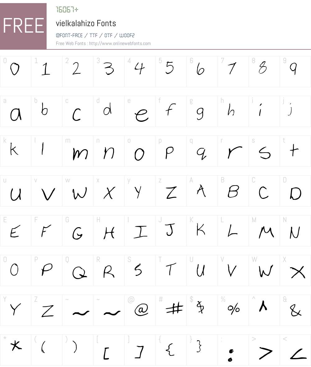 vielkalahizo Font Screenshots