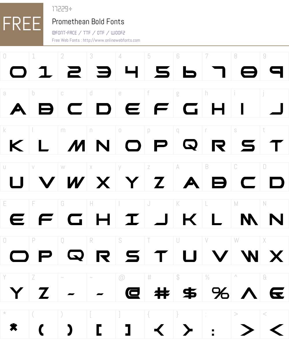 Promethean Bold Font Screenshots