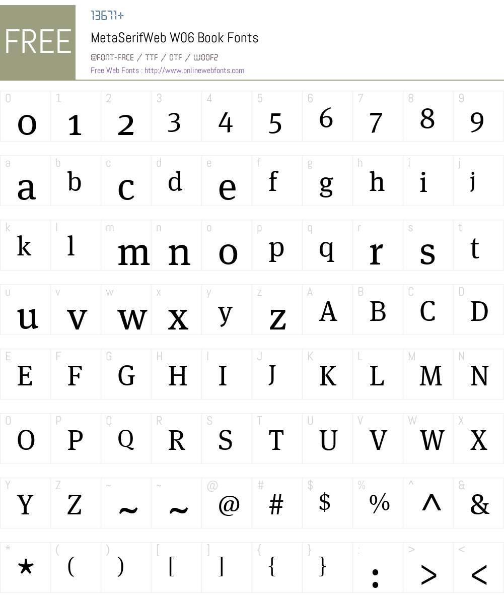 FF Meta Serif Font Screenshots