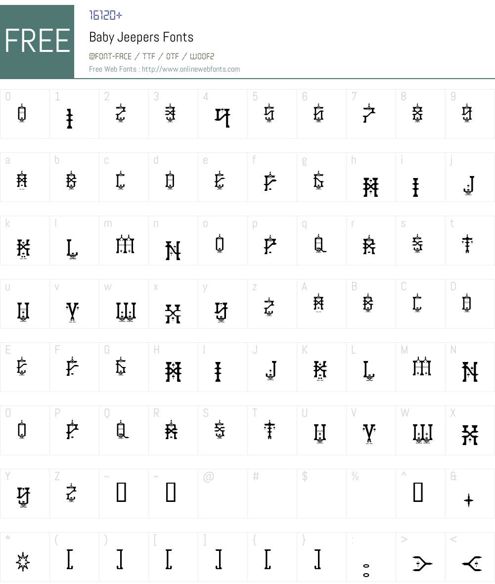 Baby Jeepers Font Screenshots