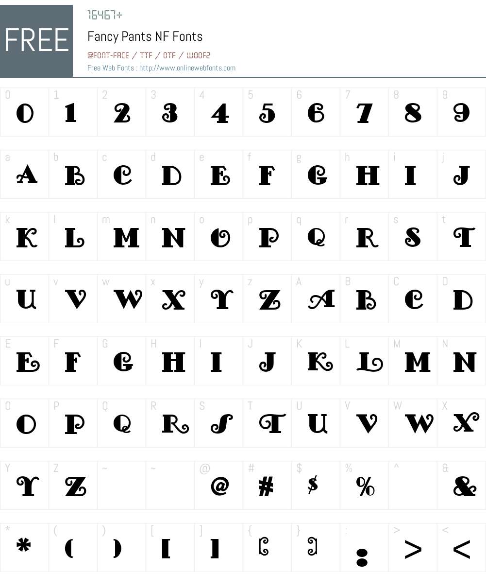 Fancy Pants NF Font Screenshots
