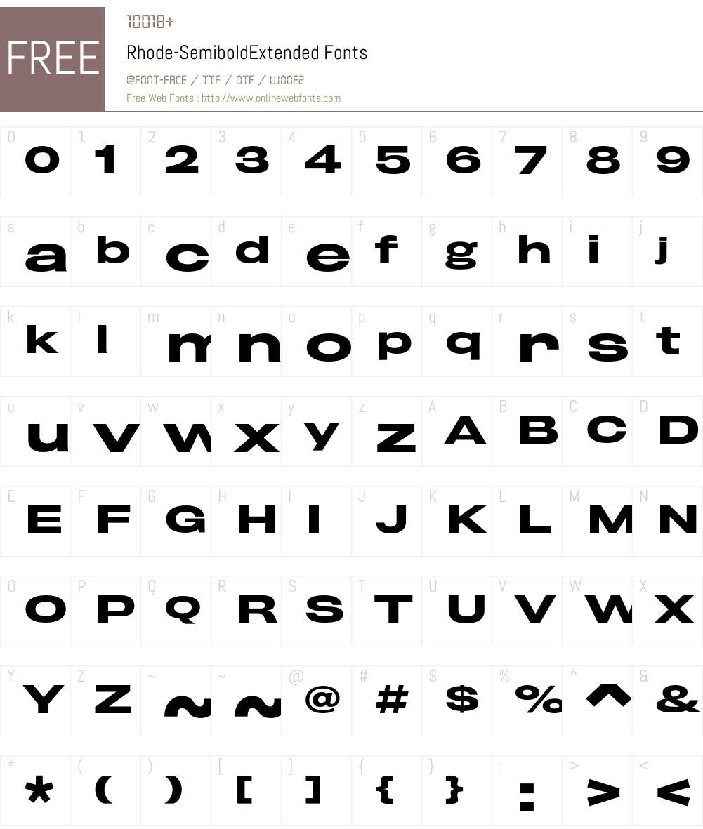 Rhode Font Screenshots