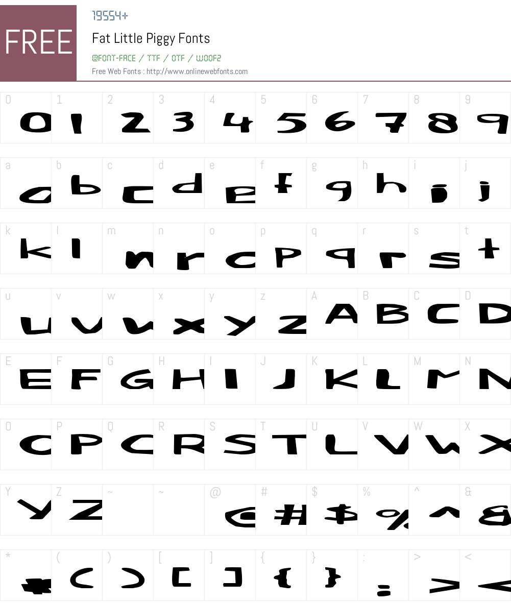 Fat Little Piggy Font Screenshots