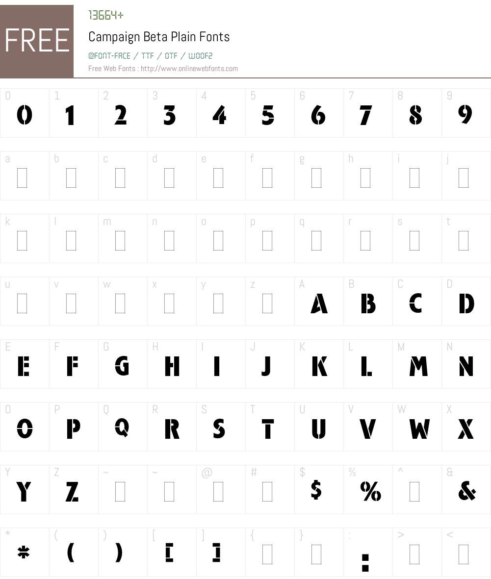 Campaign Beta Font Screenshots