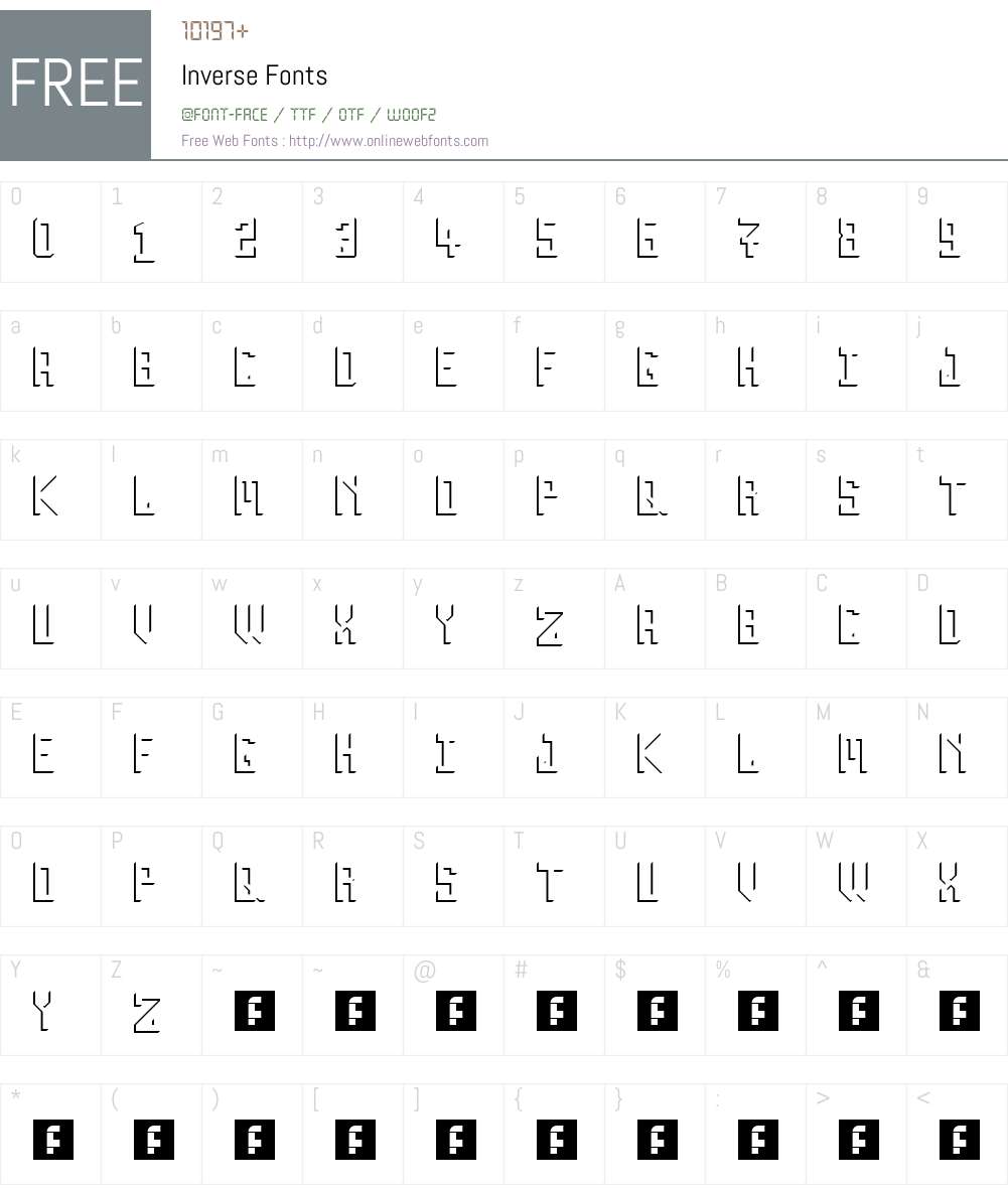 Inverse Font Screenshots