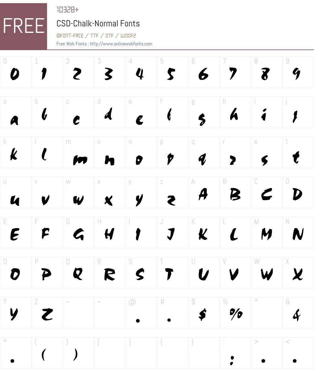CSD-Chalk-Normal Font Screenshots