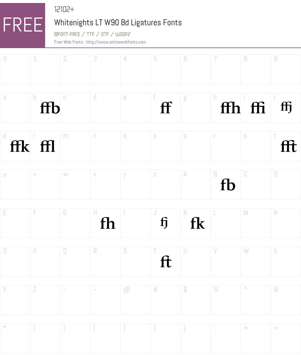 Whitenights Font Screenshots