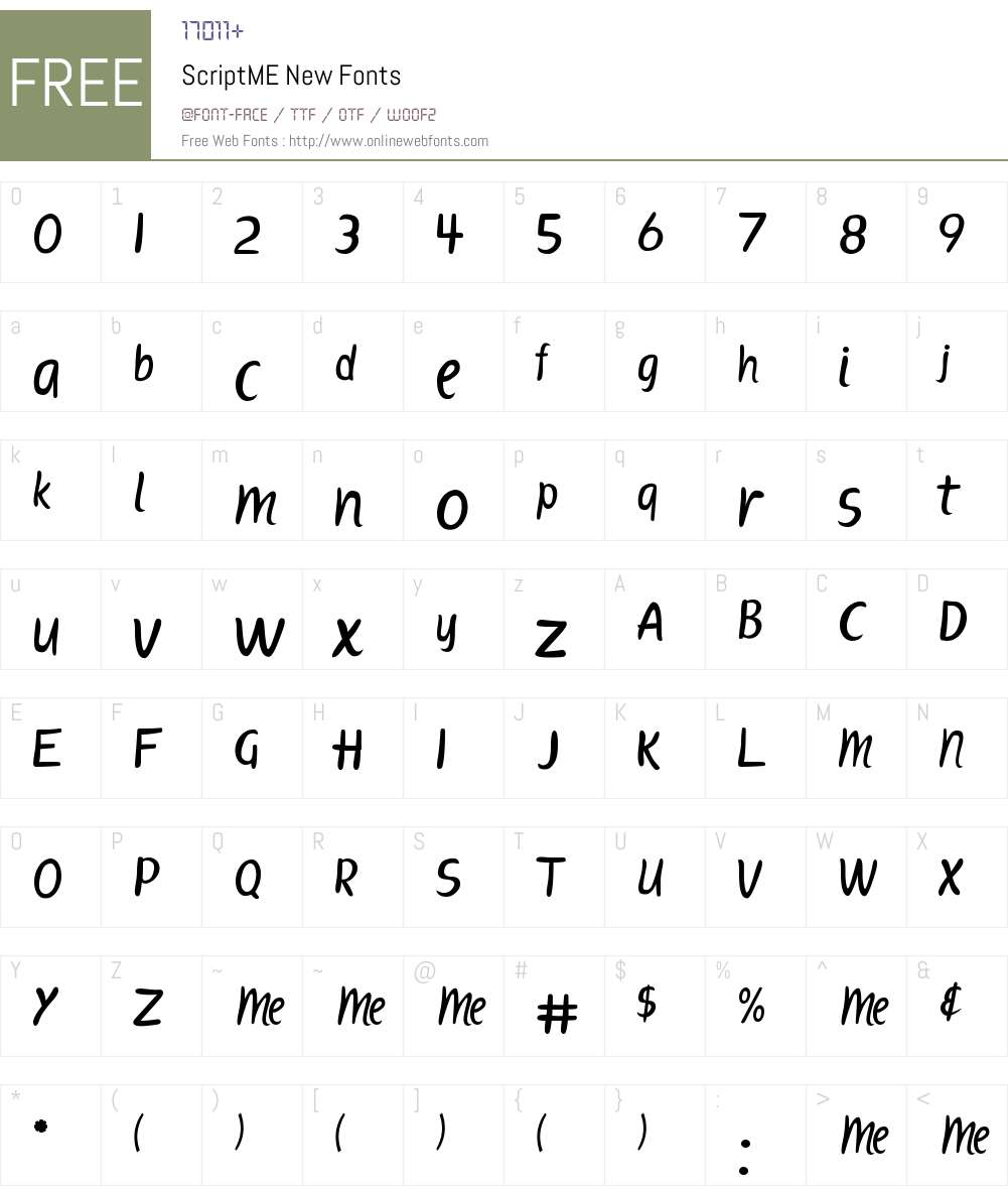 ScriptME New Font Screenshots