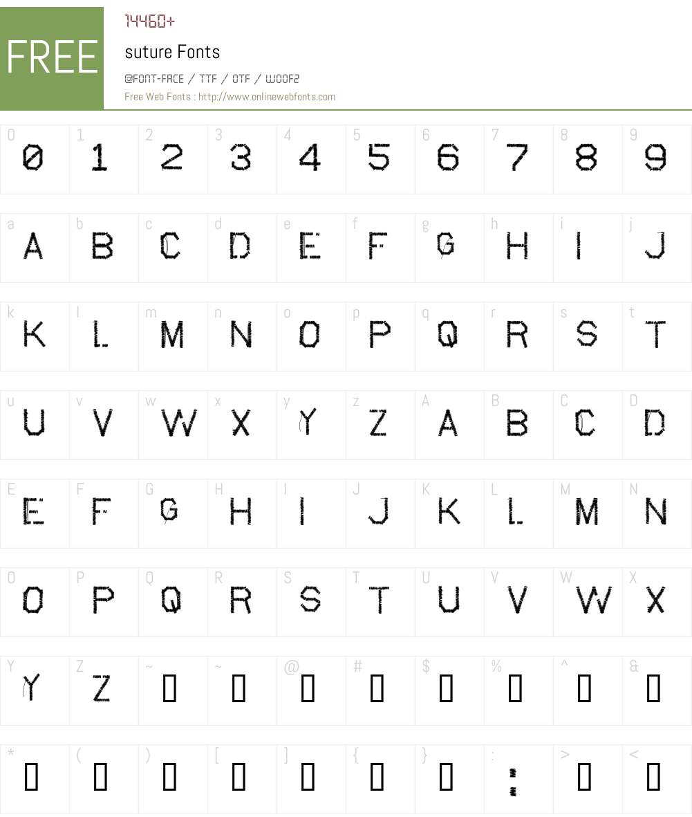 suture Font Screenshots