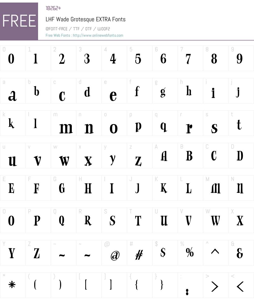 LHF Wade Grotesque EXTRA Font Screenshots