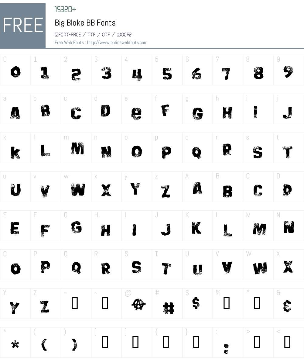 Big Bloke BB Font Screenshots