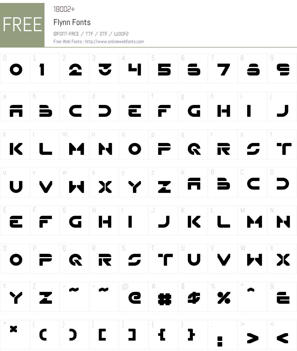 Flynn Font Screenshots