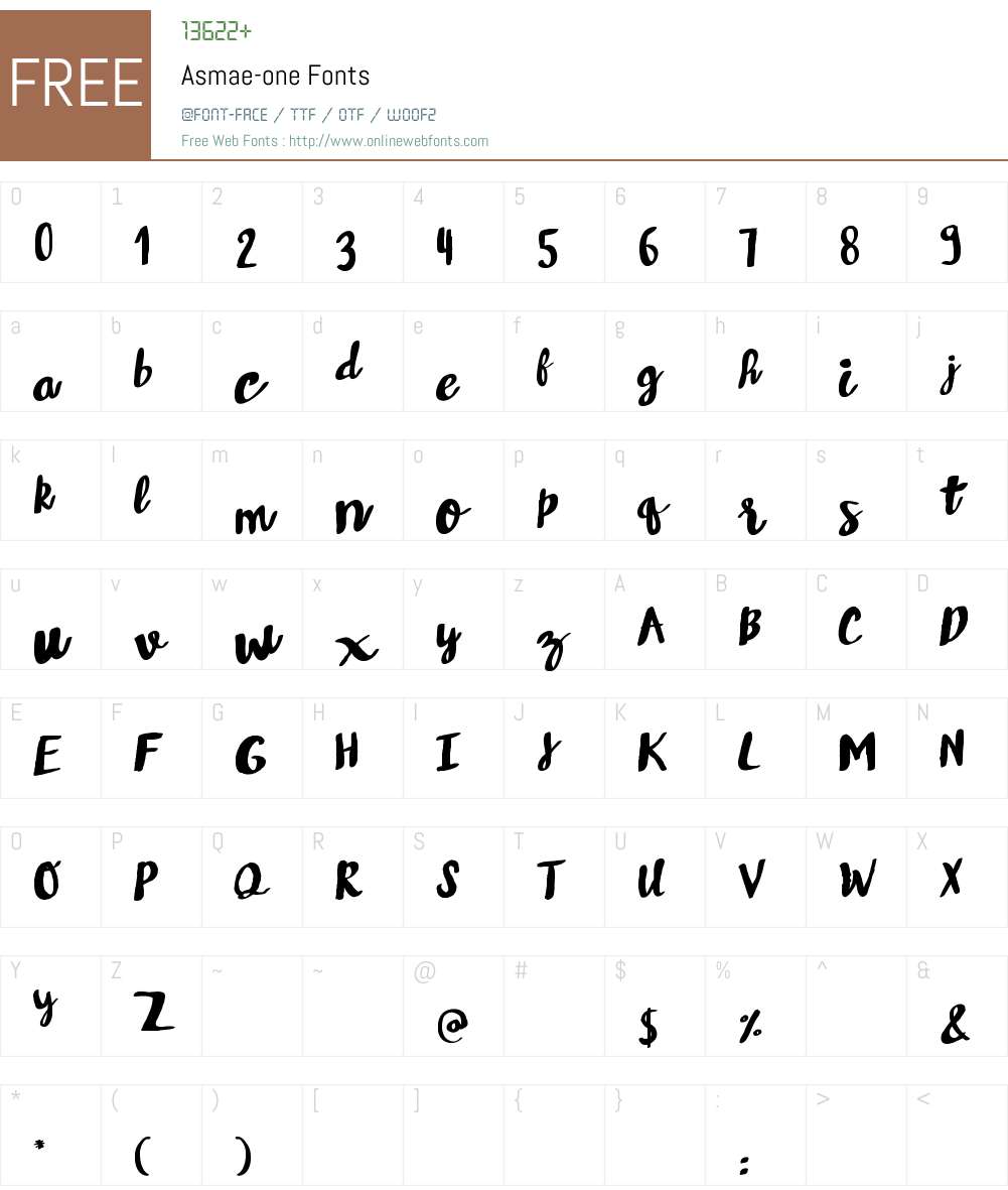 Asmae Font Screenshots