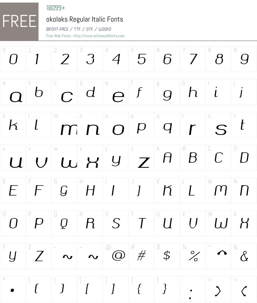 okolaks Font Screenshots